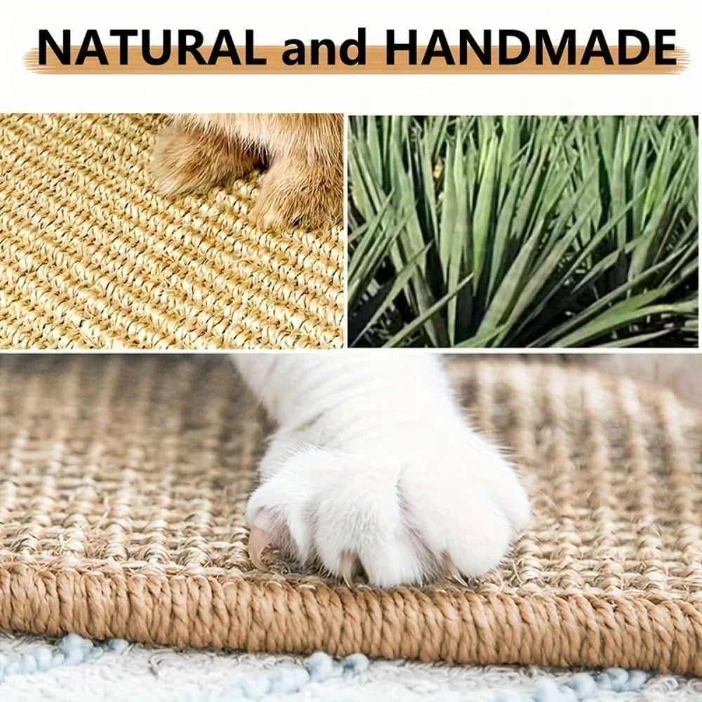 Rabbit Chew & Scratch Mat - Natural Fiber Anti-Slip Pad | Cage Bedding & Teeth Care | Small Pet Sleep & Play