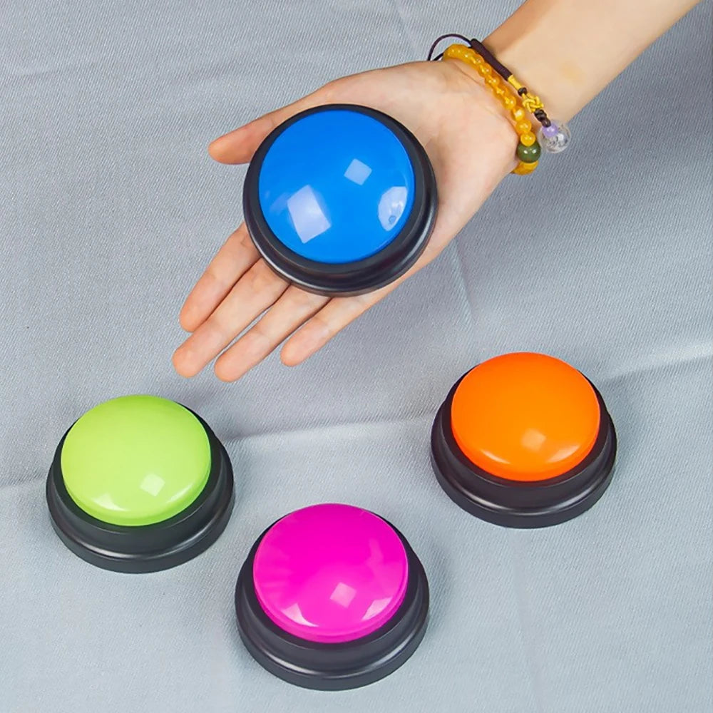 Voice Recording Button Pet Toys Dog Buttons for Communication Pet Training Buzzer Recordable Talking Button Intelligence Dog Toy