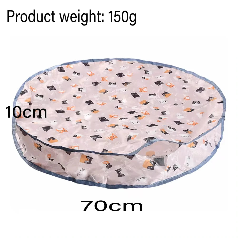 Smart Interactive Cat Toys Ball Fast Rolling in Pouch Hide and Seek Kitten Toy Motion Activated Interactive Cat Toy for Indoor