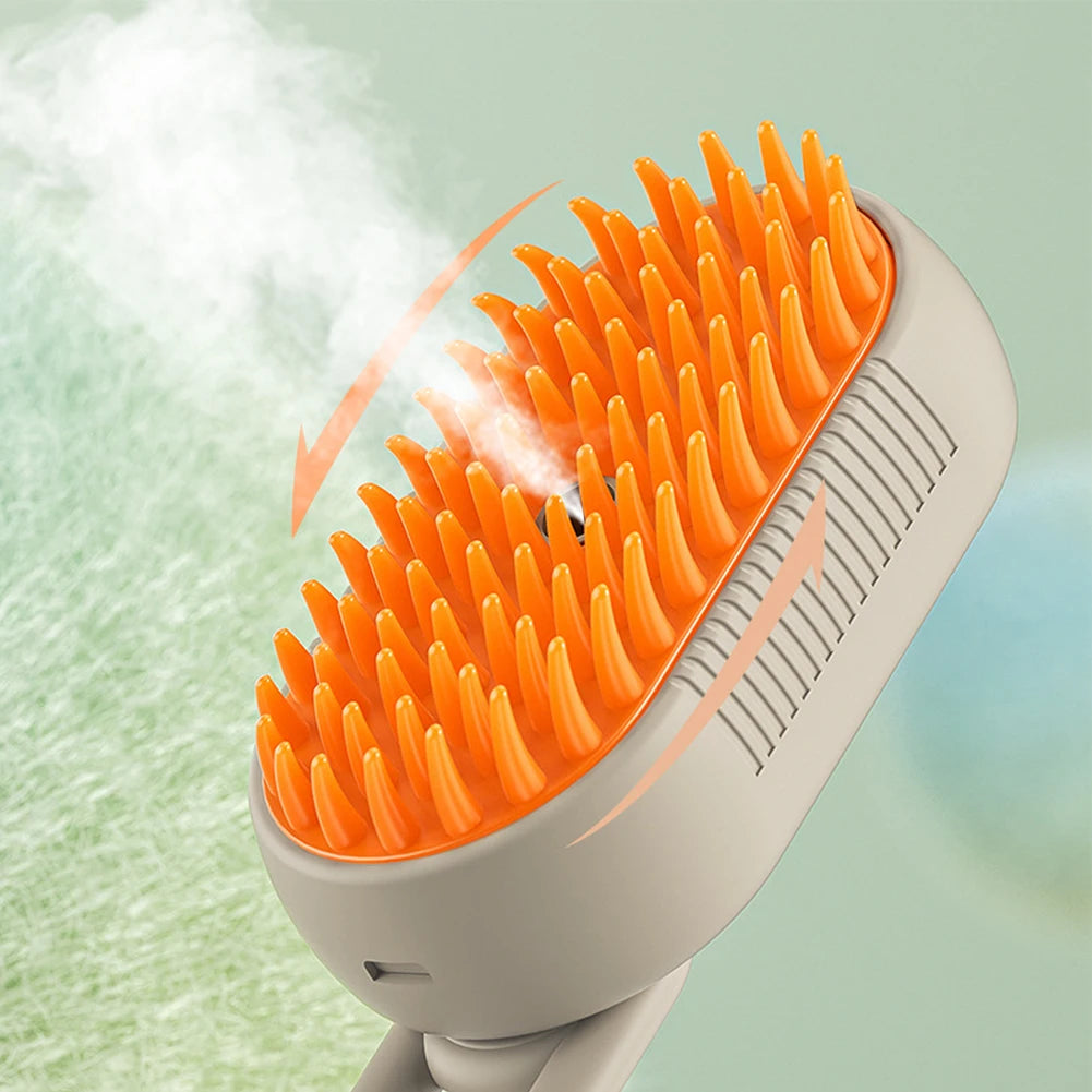 Electric Pet Steam Brush Hair Removal Combs 3 in 1 Rechargeable Cat Dog Water Spray Massage Brush for Cleaning Haired Pets