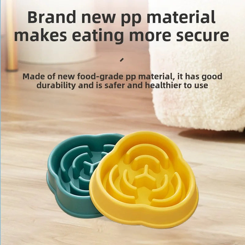 1pc Dog Slow Food Bowl Plastic Anti-Choking Slow Eating Cloud Shape Large Dogs Prevent Vomiting And Protect Intestines