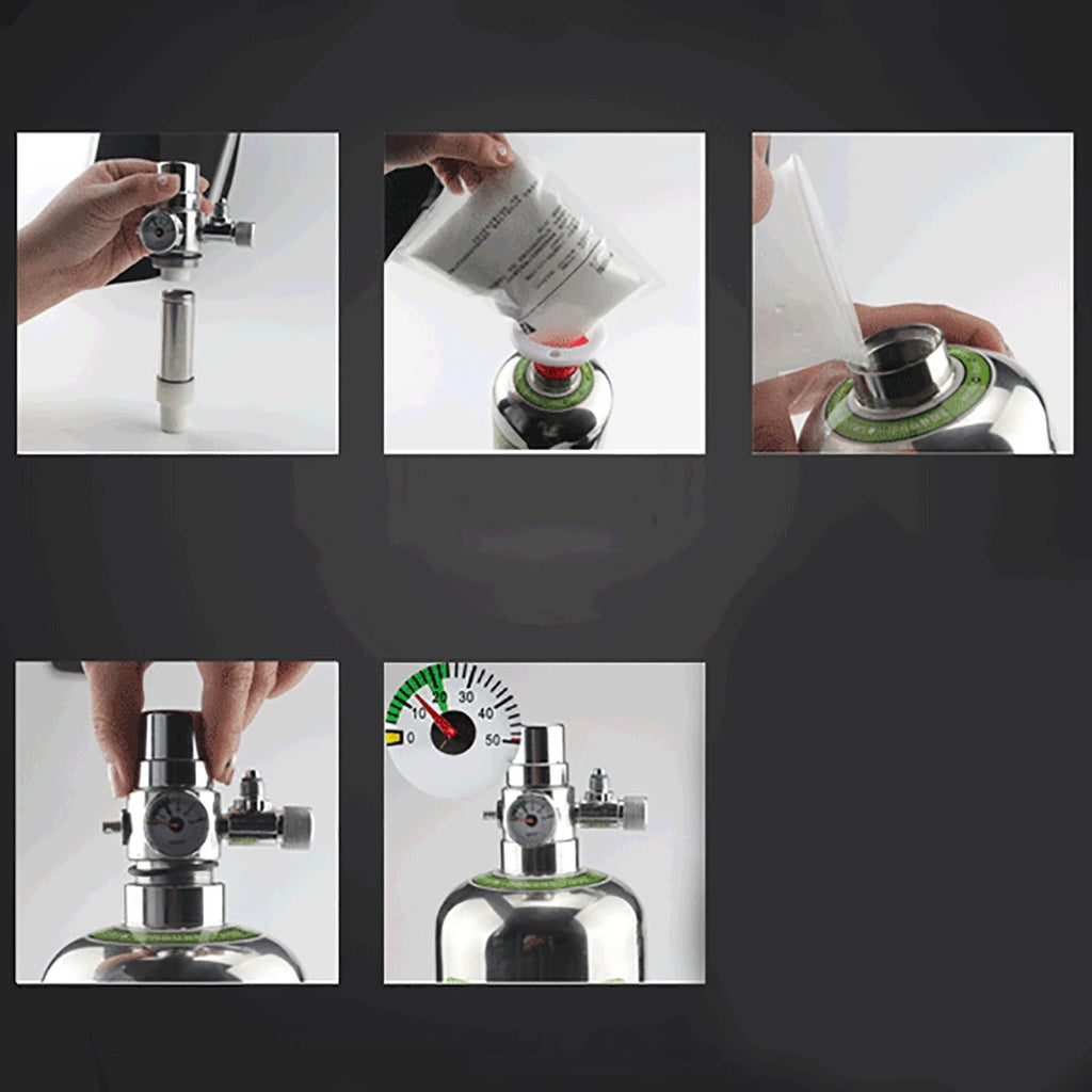 Aquarium CO2 Generator system Kit Stainless Steel CO2 Cylinder Generator System Carbon Dioxide Reactor Kit For Plant Fish