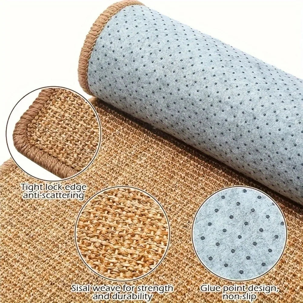 Rabbit Chew & Scratch Mat - Natural Fiber Anti-Slip Pad | Cage Bedding & Teeth Care | Small Pet Sleep & Play
