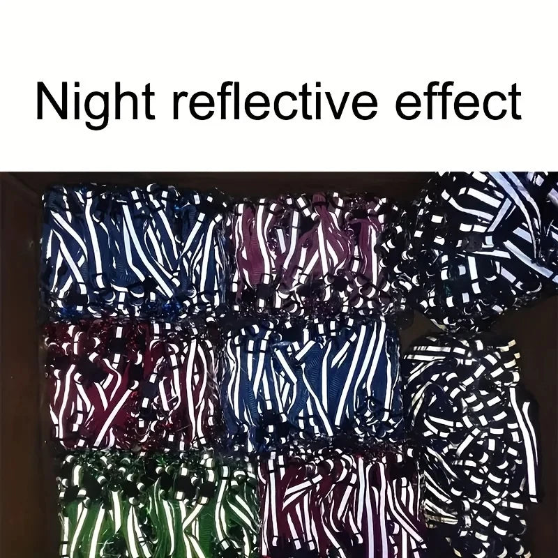 Reflective Breakaway Cat Collars with Bells & Round Ears, Durable Polyamide Material, Adjustable Safety Pet Collar Set w