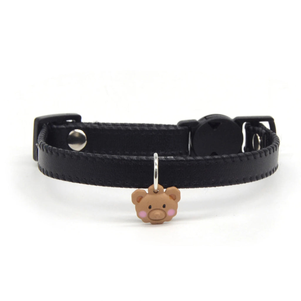 Leather Cat Collar Breakaway with Safety Buckle for Cats Puppy Pet Supplies Fashion Light Weight Cat Accessories Kiten Colla