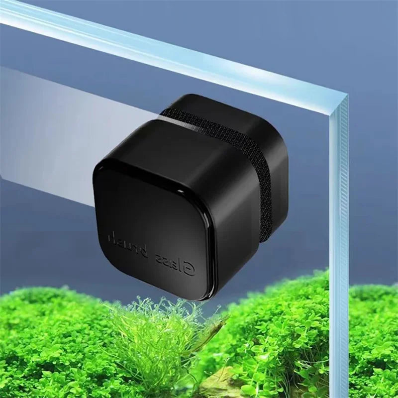 Mini Square Magnetic Brush Aquarium Glass Cleaner Scratch-Resistant Glass Cleaner Magnetic Brush for Small Aquarium Fish Tank