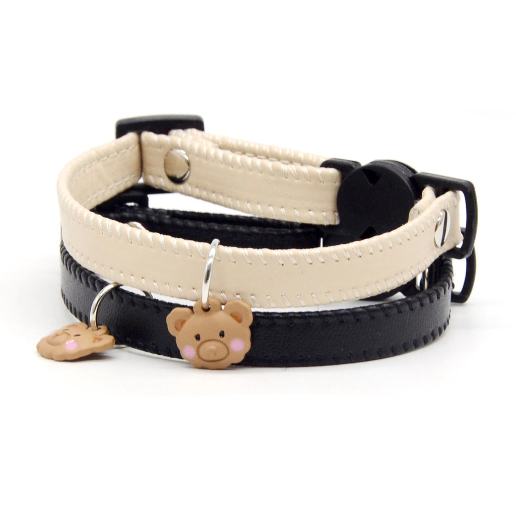 Leather Cat Collar Breakaway with Safety Buckle for Cats Puppy Pet Supplies Fashion Light Weight Cat Accessories Kiten Colla