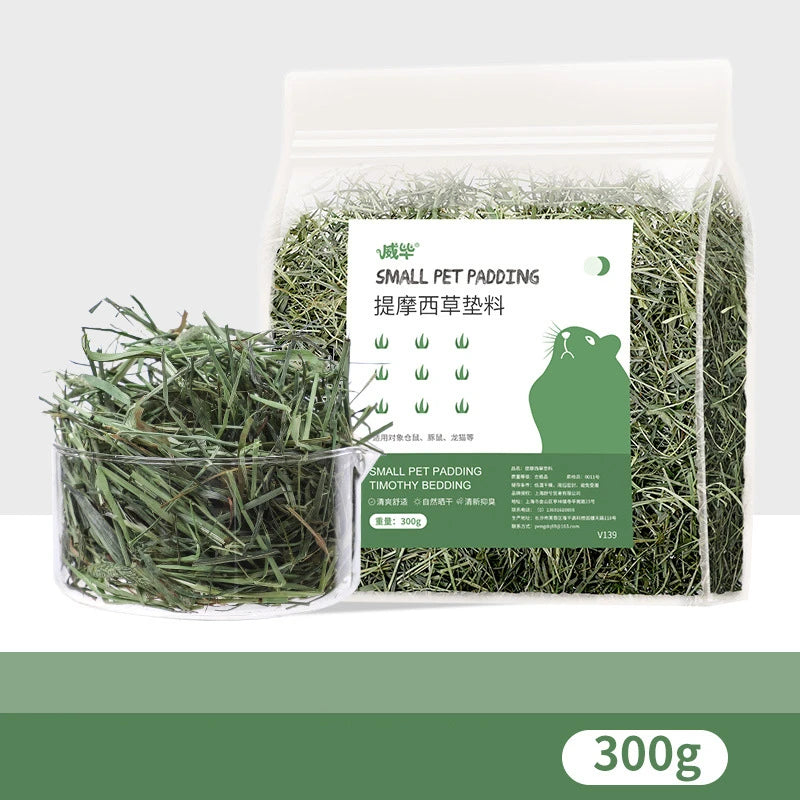 300g Timothy Hay Natural Hamster Bedding Small Animal Nesting Bedding Straw Habitat Decor for Dwarf Syrian Hamsters Gerbils Mice