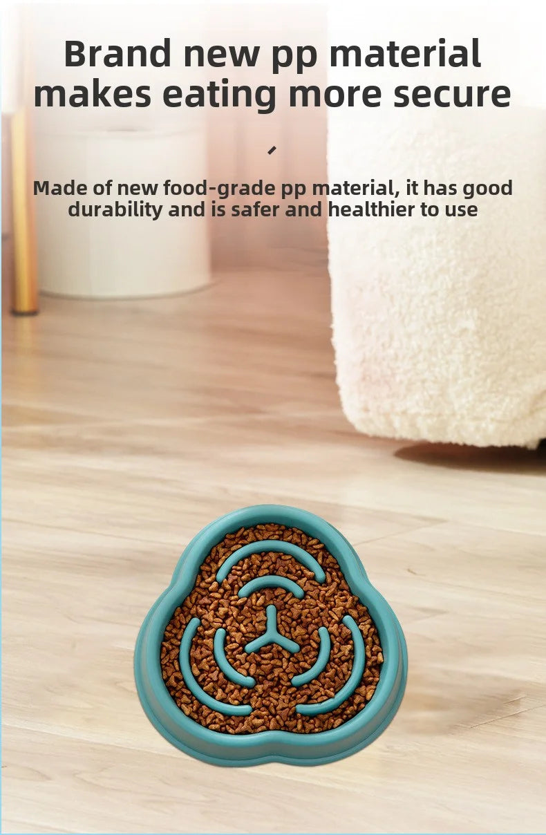 1pc Dog Slow Food Bowl Plastic Anti-Choking Slow Eating Cloud Shape Large Dogs Prevent Vomiting And Protect Intestines
