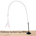 Cat Toy Cat Teaser Stick Feathers Wand Interactive Toy Detachable Feather Replacements Extended Rod Suction Cup Cat Accessories