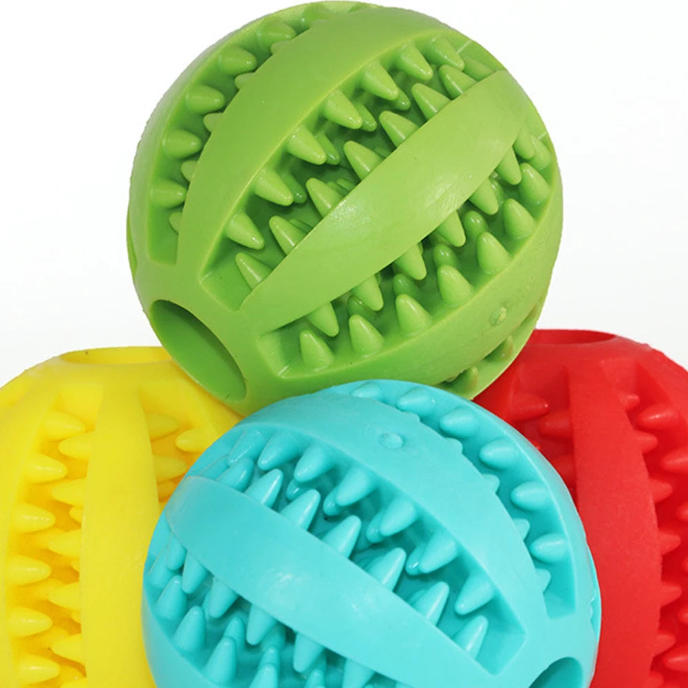 Pet Dog Toy Interactive Rubber Balls for Small Large Dogs Puppy Cat Chewing Toys Pet Tooth Cleaning Indestructible Dog Food Ball