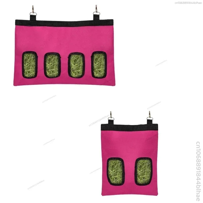 Hay Bag Hanging Pouch Feeder Holder Feeding Dispenser Container for Rabbit Guinea Pig Small Animals Pet Bunny Cage Accessories